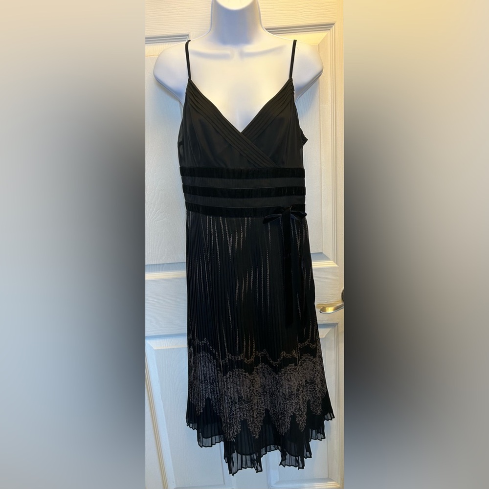 LOFT Black Sheer Midi Dress
